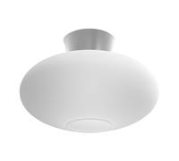 Belid Plafón Bullo XL vidrio opal Ø38 cm aluminio