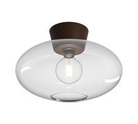 Belid Plafón Bullo XL vidrio transparente Ø38 cm óxido