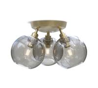 Belid Plafón Gloria Ø33 cm latón-vidrio ahumado