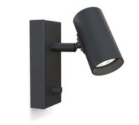 Belid Lámpara de pared Tyson Ø5.5 cm negro con estructura