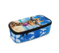 Belidome Estuche de lápices para niños, jirafa, gran almacenamiento, estuche para lápices, cremallera, divertido material escolar, jirafa con gafas de sol, talla única, organizador de bolsillo, Jirafa