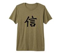 Belief Kanji - Caligrafía China Japonesa, diseño de fe Camiseta Premium