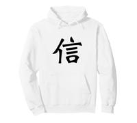 Belief Kanji - Caligrafía China Japonesa, diseño de fe Sudadera con Capucha