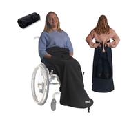 BELIEFF Manta Silla Ruedas - Manta para Silla de Ruedas - Saco Impermeable Silla de Ruedas - Cerrado - Negro - Medium