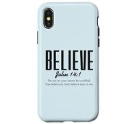 Believe Bible Cita Cristiana Carcasa para iPhone X/XS