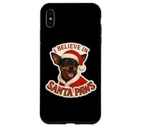 Believe In Santa Paws Perro Pinscher Miniatura Feliz Navidad Carcasa para iPhone XS MAX