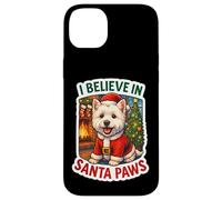 Believe In Santa Paws West Highland White Terrier Navidad Carcasa para iPhone 14 Plus