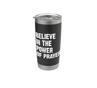 Believe In The Power Of Prayer Vaso térmico de acero inoxidable de doble pared