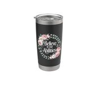 Believe In Your Abilities Creencia Mentalidad Confianza |- Vaso térmico de acero inoxidable de doble pared