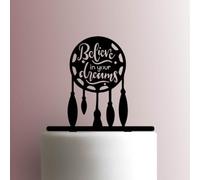 Believe In Your Dreams - Decoración acrílica para tartas de 7 pulgadas de ancho/verde