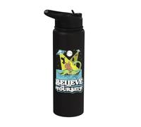 Believe in Yourself Funny Bigfoot Nessie UFO Alien Unicorns Stainless Steel Insulated Water Bottle