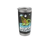 Believe in Yourself Funny Bigfoot Nessie UFO Alien Unicorns Vaso térmico de acero inoxidable de doble pared