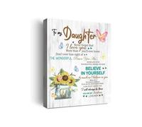 “Believe in Yourself Poster, Empowering Wall Art for Daughters - Inspirational Gift for Girls Room from Mom (Unframed,08x12inch(20x30cm))