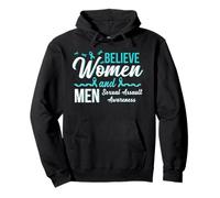 Believe Women & Men - Cinta de conciencia sobre agresión sexual, color azul Sudadera con Capucha