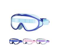 BeLikeFish Gafas Piscina Niños - Gafas Natación Niños y Niñas de 4 a 12 años, Lentes Grandes Antivaho (Azul y Azul Claro)