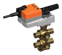 Belimo Válvula Modulante De 6 Vías Rp3/4 Kvs2.5/0.63 24VAC/DC 90s BACnet/Modbus 10Nm IP40 RJ12 R3020-2P5-P63-B2/NR24A-MOD-J6
