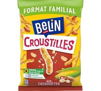 Belin - Patatas fritas con sabor a maní en formato familiar, 138 g, ideal para un aperitivo exitoso, deliciosas galletas saladas. - El juego de 4