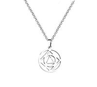 Belingry Collar de sobriedad NA y AA con símbolo de recuperación de alcohol, anónimos, narcóticos anónimos, Acero inoxidable, No es una piedra preciosa
