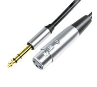 belipro Cable equilibrado TRS a XLR hembra de 1/4 pulgadas, macho de 6,35 mm a XLR de 3 pines, 10 pies, para micrófono, mezclador, altavoz, estudio