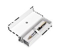 Boligrafo belius dualita cuerpo blanco color negro tinta azul caja de diseño - BB305