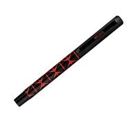 Boligrafo belius legacy aluminio diseño triangulo rojo cuerpo negro tinta color azul caja de diseño - BB361