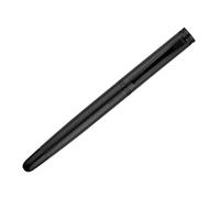 Belius Boligrafo neptuno aluminio textura wavy color negro tinta azul caja de diseño.