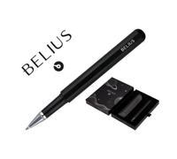 Roller y funda de similpiel belius space b color minimalista negro tinta azul caja de diseño - BB287