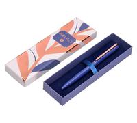 Boligrafo belius rose aluminio color azul electrico oro rosa tinta azul caja de diseño - BB276