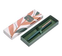Boligrafo belius rose aluminio color verde oliva oro rosa tinta azul caja de diseño - BB277