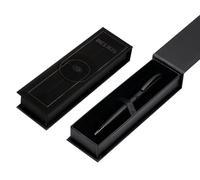 Boligrafo Belius Turbo Aluminio Color Negro Tinta Azul Caja De Diseño