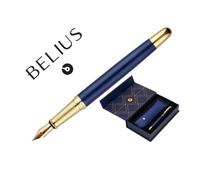 BELIUS Pluma y Estuche Soiree Art Deco Tinta Azul