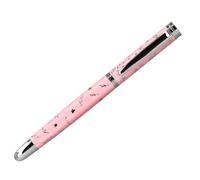 Belius Roller bella aluminio color rosa diseño plateado relieve tinta color negro caja de diseño.