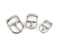 Belivceng 20 hebillas de pasador para correas de cinturón y bolso, ajustador deslizante de metal para zapatos y accesorios de cuero para bricolaje.,Plata,16 mm