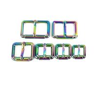 Belivceng 20 piezas de ajuste de hebilla cuadrada, cierre de metal para correa de mochila, cinturón y collar de correa para mascotas,Multicolor,38 mm