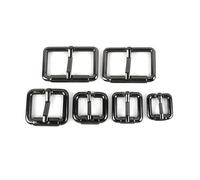 Belivceng 20 piezas de ajuste de hebilla cuadrada, cierre de metal para correa de mochila, cinturón y collar de correa para mascotas,G Negro,13 mm