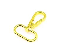 Belivceng 30 hebillas de correa con cierre de langosta giratorio, mosquetón de metal para llavero de bolso y clip de cinturón de cincha.,Oro K,32 mm