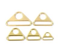 Belivceng 30 hebillas triangulares ajustables para cinturón y correa de bolso, cierre deslizante de anillo de metal para correas y herrajes.,Oro,25 mm
