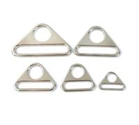 Belivceng 30 hebillas triangulares ajustables para cinturón y correa de bolso, cierre deslizante de anillo de metal para correas y herrajes.,Plata,25 mm