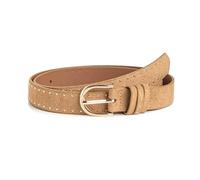 Belivceng Cinturón de ante sintético morera para mujer con remaches, estilo western, accesorio de vaquera.,Marrón claro,100