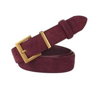 Belivceng Cinturón de mujer con hebilla cuadrada de aleación para jeans y vestidos, cintura flexible.,Burdeos,100