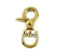 Belivceng Clip de gatillo de latón macizo con cierre de langosta giratorio, mosquetón para correa de bolso, cinturón y correa para mascotas.,Latón C-8x36 mm,5 piezas