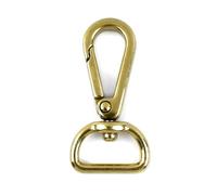 Belivceng Clip de gatillo de latón macizo con cierre de langosta giratorio, mosquetón para correa de bolso, cinturón y correa para mascotas.,B-Latón-47x18mm,5 piezas