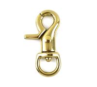 Belivceng Clip de gatillo de latón macizo con cierre de langosta giratorio, mosquetón para correa de bolso, cinturón y correa para mascotas.,Latón A-11x46mm,5 piezas