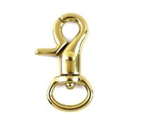 Belivceng Clip de gatillo de latón macizo con cierre de langosta giratorio, mosquetón para correa de bolso, cinturón y correa para mascotas.,Latón A-15x46mm,5 piezas