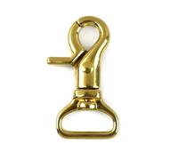 Belivceng Clip de gatillo de latón macizo con cierre de langosta giratorio, mosquetón para correa de bolso, cinturón y correa para mascotas.,Latón A-20x50mm,5 piezas