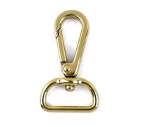 Belivceng Clip de gatillo de latón macizo con cierre de langosta giratorio, mosquetón para correa de bolso, cinturón y correa para mascotas.,B-Latón-47x20mm,5 piezas