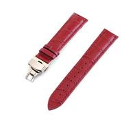 Belivceng Correa de cuero, hebilla de mariposa con cierre de acero, tamaños de 12 mm a 24 mm, accesorios de repuesto.,Púrpura,20 mm