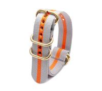 Belivceng Correa de reloj con hebilla de aro dorado - Repuesto para pulseras de 18 mm, 20 mm, 22 mm y 24 mm,Gris Naranja F,22 mm