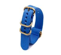 Belivceng Correa de reloj con hebilla de aro dorado - Repuesto para pulseras de 18 mm, 20 mm, 22 mm y 24 mm,Azul cielo,18 mm