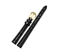 Belivceng Correa de reloj de cuero con textura de bambú para mujer, de 10 mm a 18 mm, accesorio de repuesto.,Oro negro B,12 mm